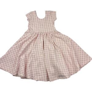Alice + Ames Purple Gingham Check Summer Sleeve Ballet Dress, Size 7